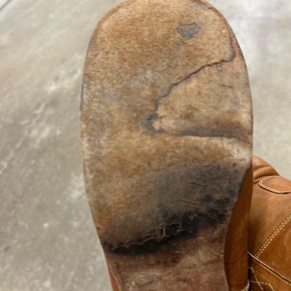 Vintage 70s campus Brown Leather Women's Boots - Picture 8 of 12